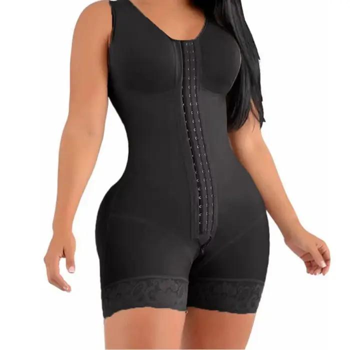 Gaine sculptante intégrale à haute compression avec broches pour le buste, idéale pour l'amincissement post-partum et le contrôle du ventre