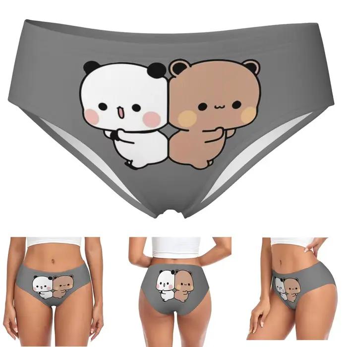 Personnalisé mignon DuDu ours et BuBu Panda Couple culottes slips femmes confort