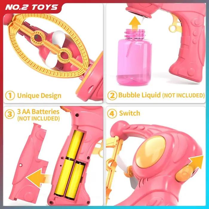 Pistolet à bulles automatique à grandes bulles, avec jouets liquides, Machine à savon, jouet de jeu de fête en plein air pour enfants, cadeaux Surprise d'anniversaire