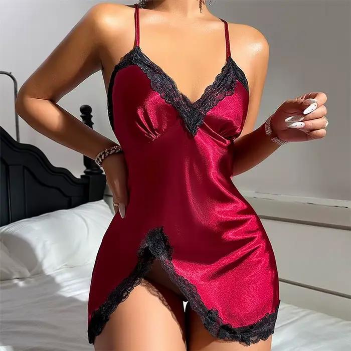 Chemise de nuit couleur Champagne robe de soirée de mariage