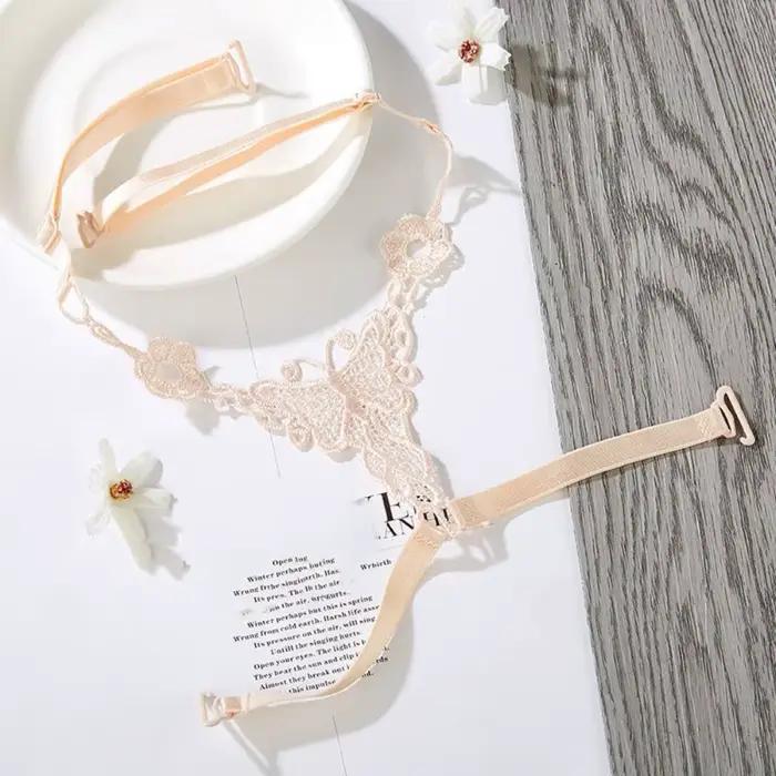 3 pièces croix beauté dos soutien-gorge bretelles papillon anti-dérapant