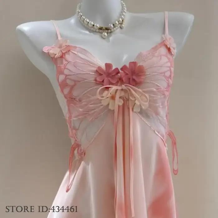 Fée elfe jarretelle Chemise de nuit Lingerie Sexy papillon dentelle