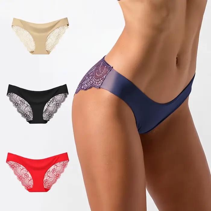 Slip Sexy pour femmes, sous-vêtements en dentelle