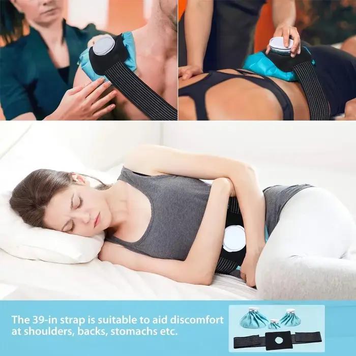 Paquets de sacs de glace pour les blessures Sacs de glace réutilisables Thérapie chaude et froide et soulagement de la douleur pour les blessures au genou et aux jambes Sac de glace étanche sans fuite