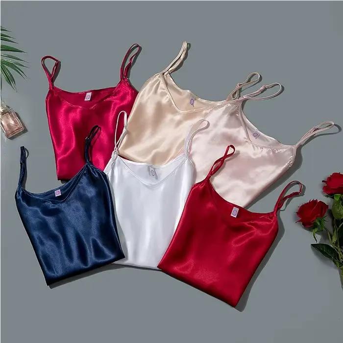 Chemise de nuit unie pour femme, simple et confortable, douce comme de la soie, agréable pour la peau, disponible en plusieurs couleurs pour une bonne nuit de sommeil