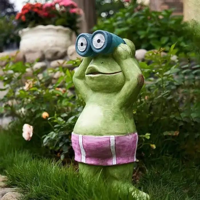 Veilleuse de défense de grenouille, extérieur, détection intelligente, lumières solaires, jardin intensifié, artisanat pratique exquis, ornements