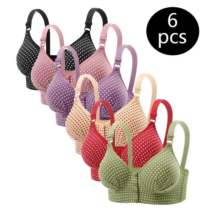 Soutien-gorge sans fil confortable à dos froncé pour femmes d'âge mûr