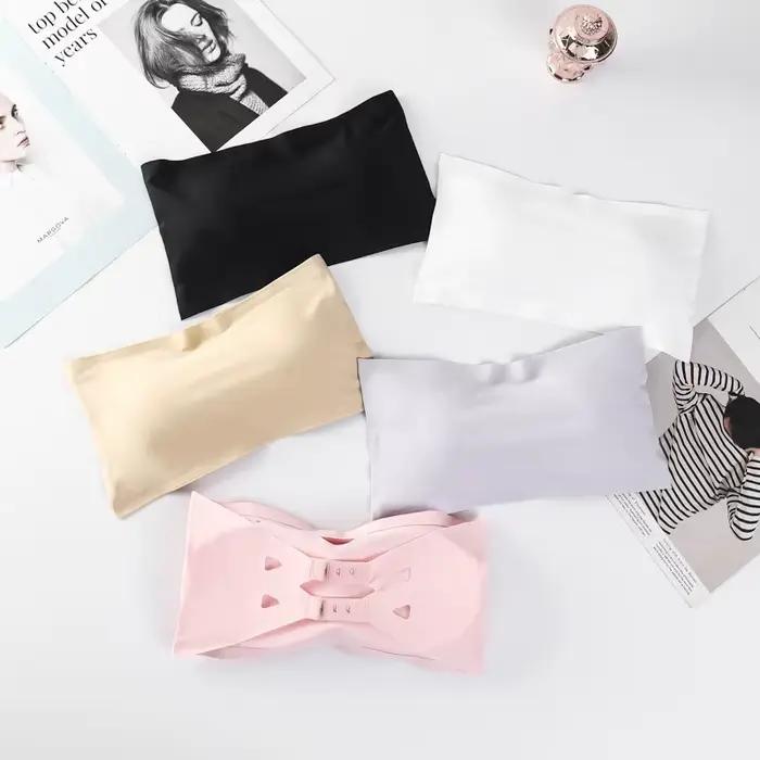 Soutien-gorge bandeau sans bretelles sans couture pour femme