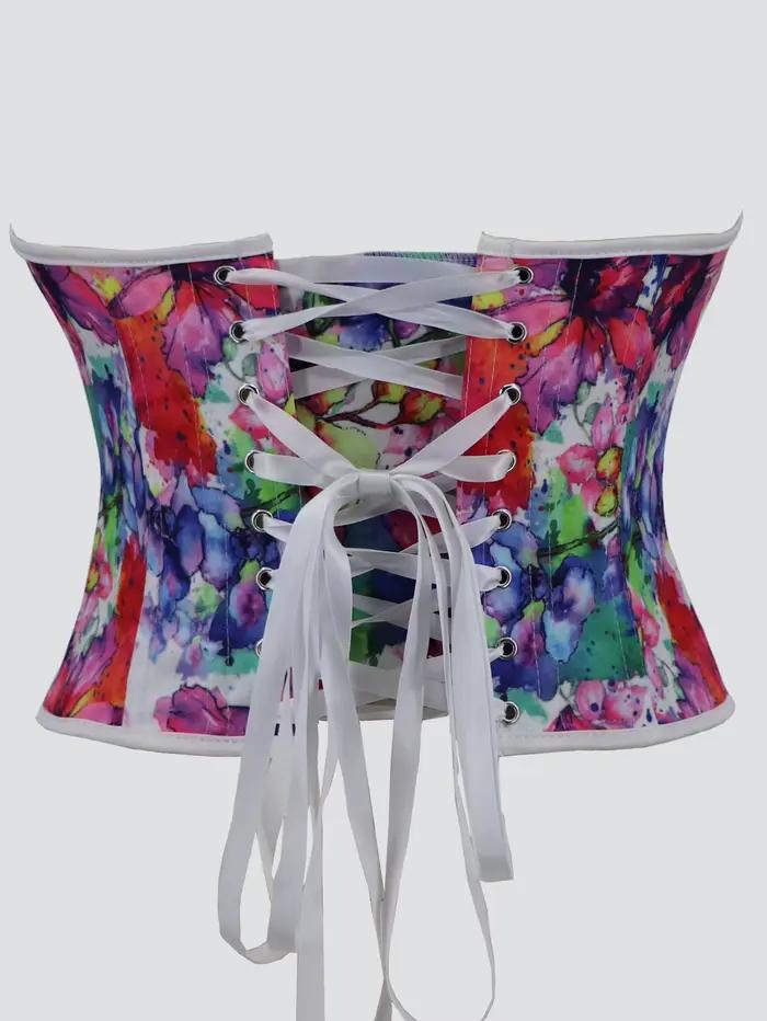 Corset camouflage en mousseline pour femme
