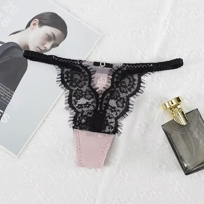 Femmes culottes taille basse sous-vêtements tongs Sexy tentation culotte respirant slips femme dentelle Lingerie sans couture G-String