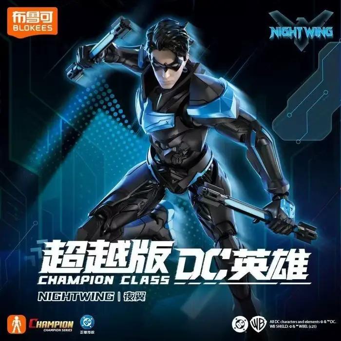 Nouvelle figurine articulée Blokees Heroes Anime Character Transcendent Edition Nightwing, modèle de jouet à assembler, cadeau d'anniversaire pour enfants, poupée anime
