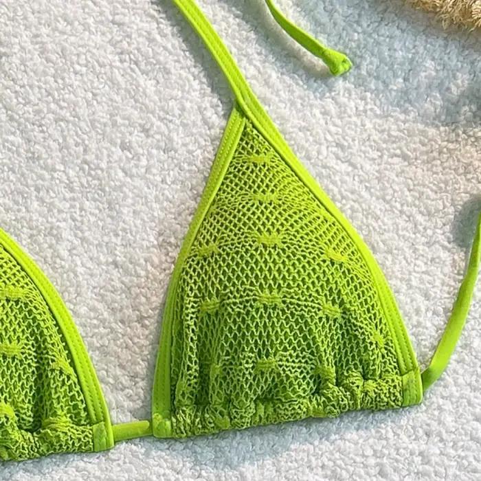 Ensemble Bikini trois pièces Sexy à pois