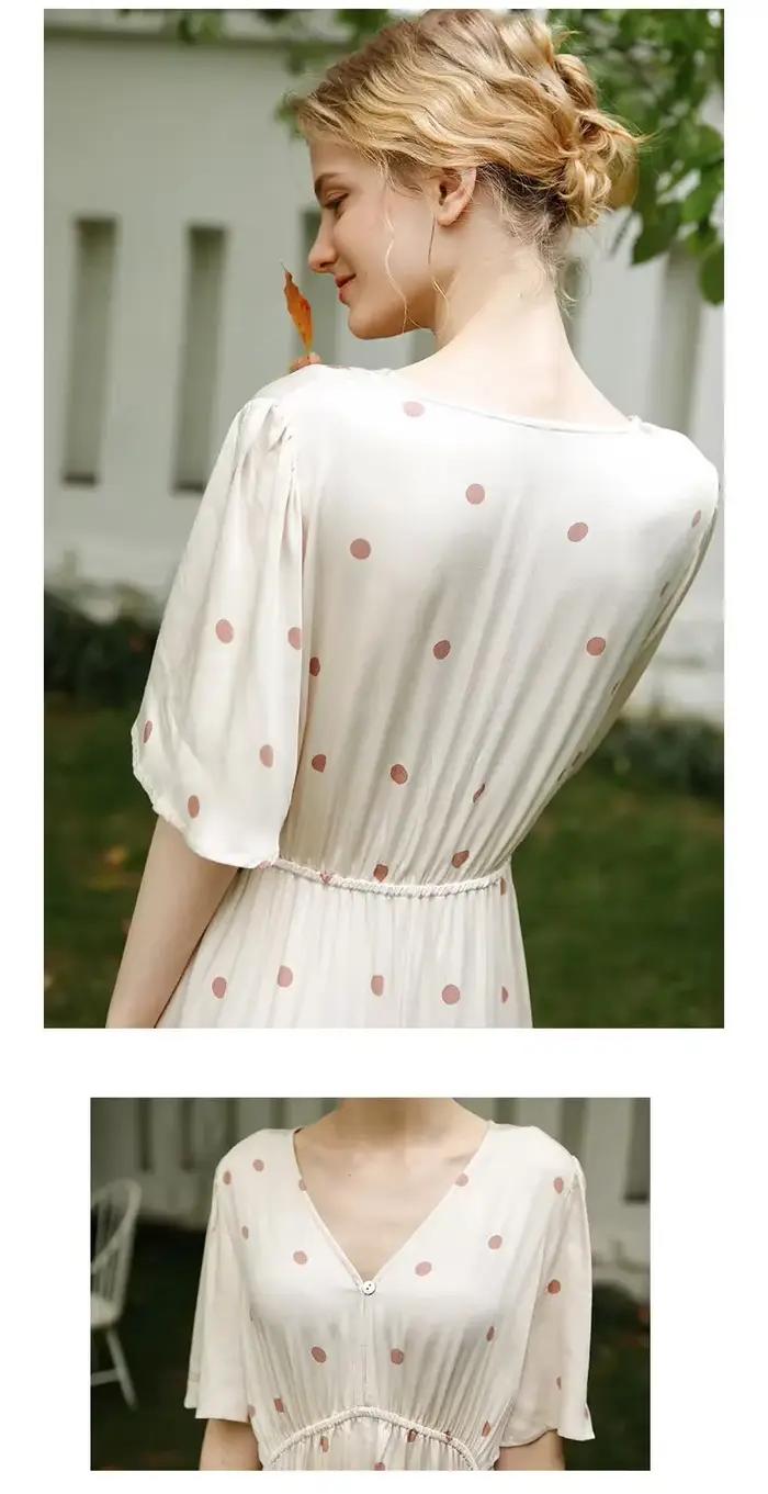 Robe de nuit longue en viscose pour femme