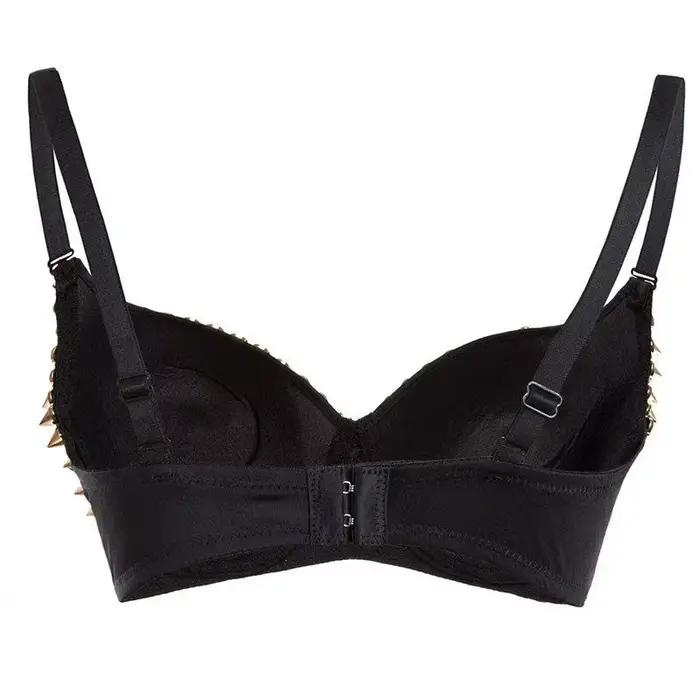 Soutien-gorge gothique argenté