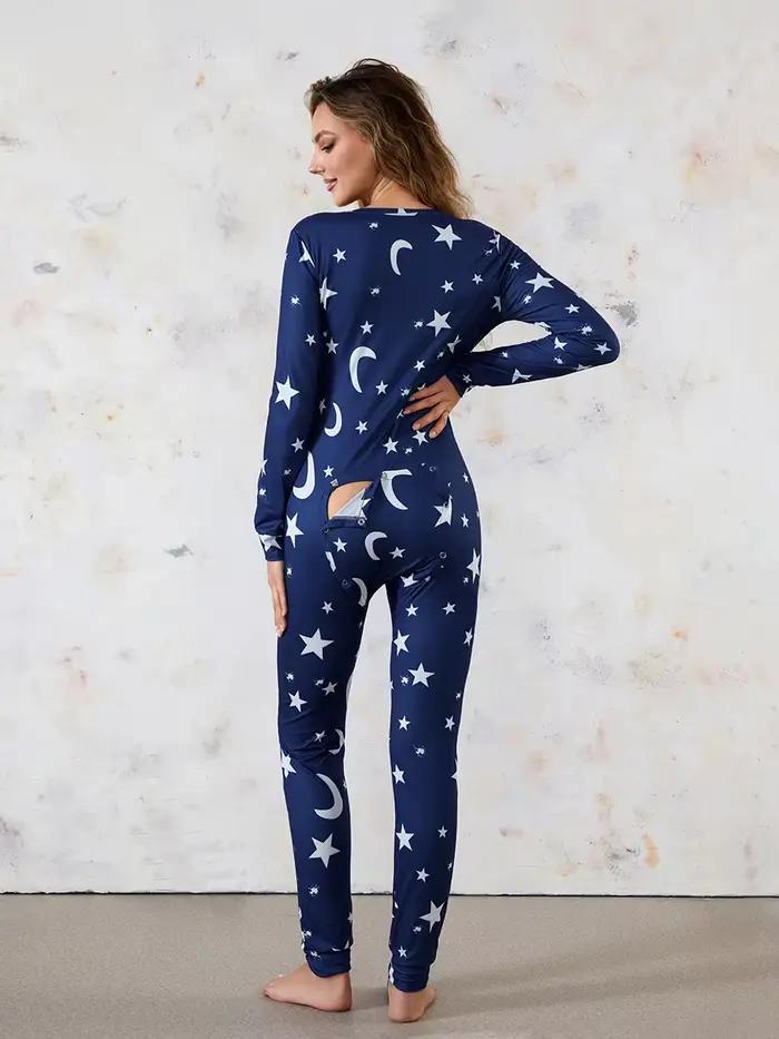 Pyjama de salon imprimé étoile pour femme