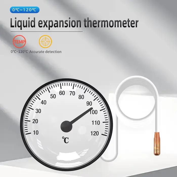 Thermomètre à cadran, jauge de température capillaire - 40 ℃   - 40 ℃   ou 0 ℃   - 120 ℃   Capteur d'eau et d'huile de 1,44 m