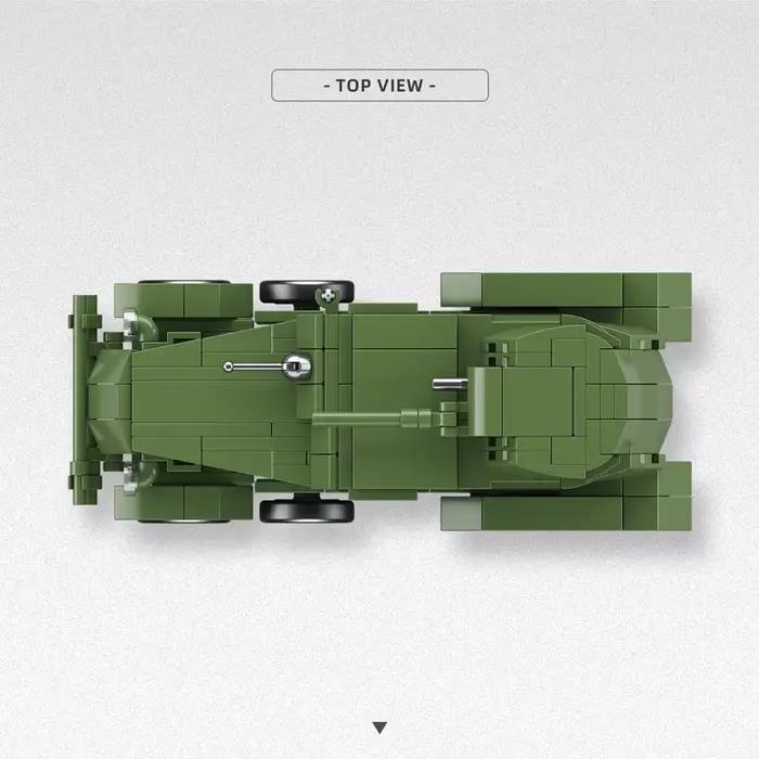 Blocs de construction de véhicules blindés lourds rétro BA-10, échelle 1:35, briques MOC, modèle d'exposition, cadeau pour adolescents et fans militaires