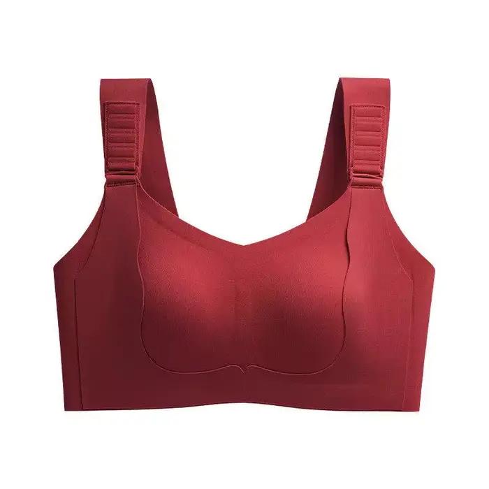 Soutien-gorge sans couture grande taille anti-affaissement avec bretelles réglables