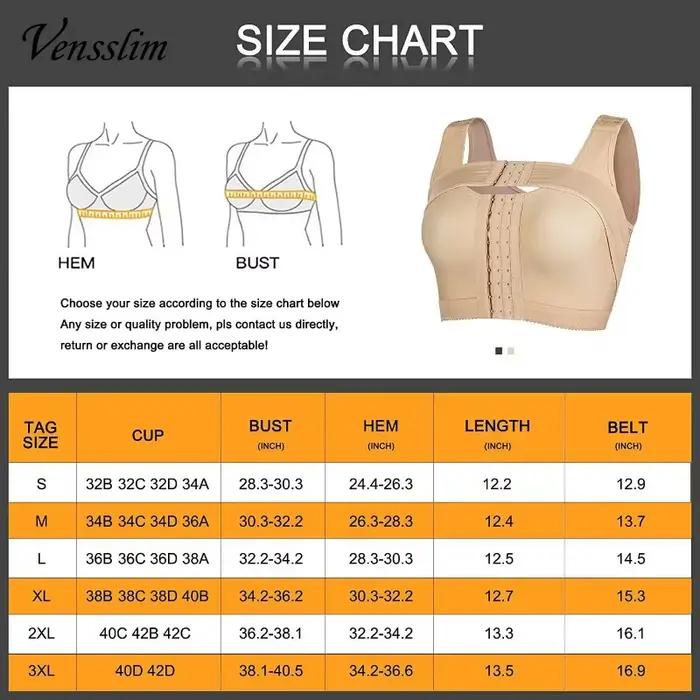 Soutien-gorge post-chirurgical à fermeture frontale pour femmes