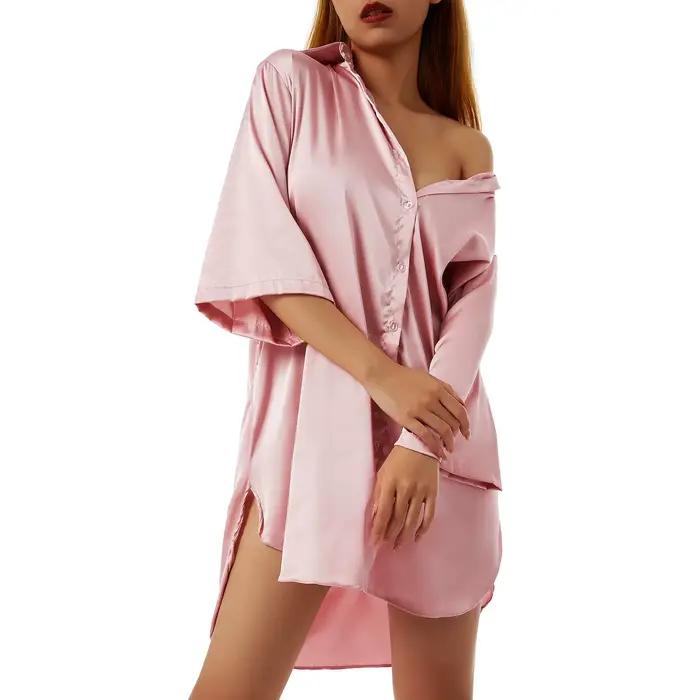 Robe de Nuit en Satin pour Femme