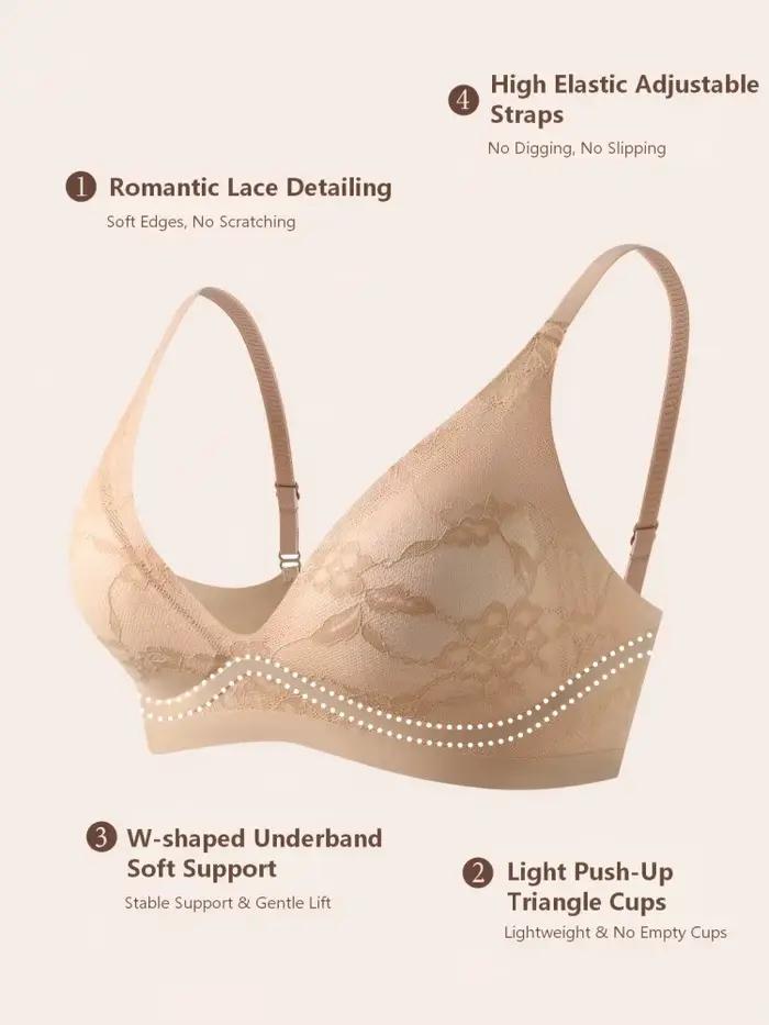 Soutien-gorge triangle en dentelle pour femme