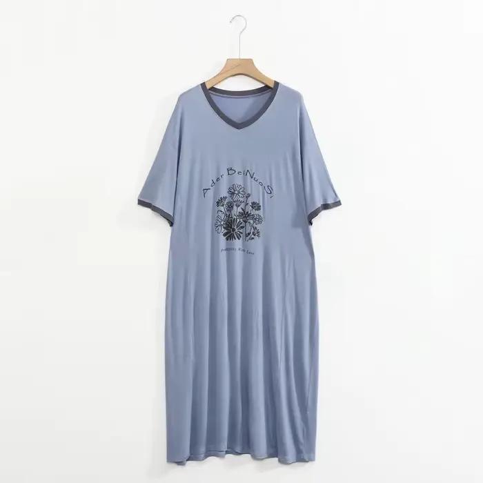 Vêtements de nuit femme dessin animé imprimé chemise