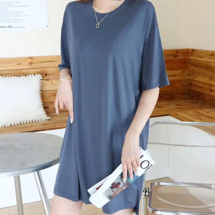 Robe de nuit en coton modal coréen pour femmes