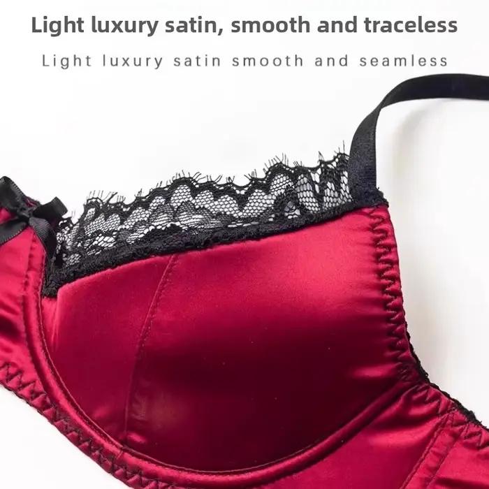 Ensemble de soutien-gorge de nuit de mariage rouge