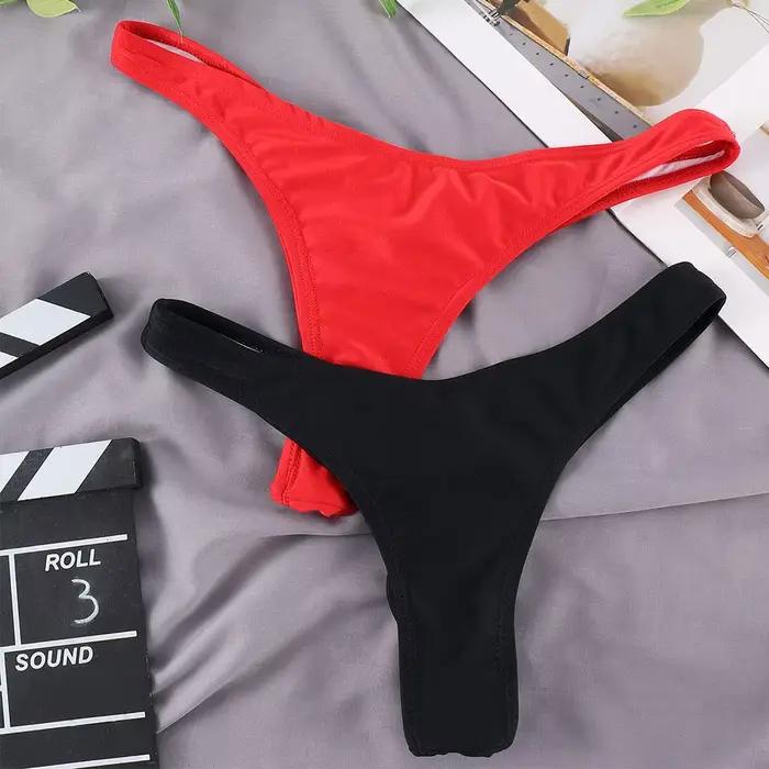 Maillots de bain femmes slips bas de Bikini cravates latérales string brésilien maillot