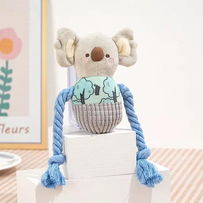 Nouveau jouet sonore pour chien, jouet en peluche, jouet en corde anti-ennui pour chat, jouet d'entraînement et de dentition pour animaux de compagnie de petite et moyenne taille