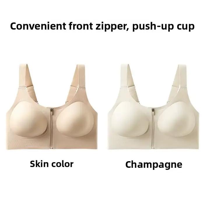 Soutien-gorge push-up ultra-épais 12 cm pour petites poitrines - Fermeture avant, couvrance totale sans écart, lissage du dos, lift et mise en forme ultimes