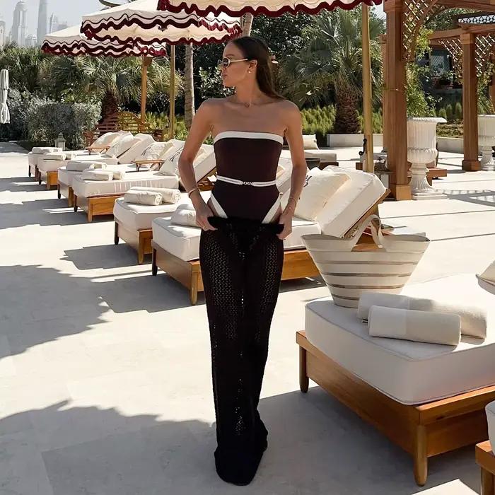 BanRib-Maillot de bain une pièce sexy pour femmes, bikini, taille haute, monokini, vêtements de plage, 2025