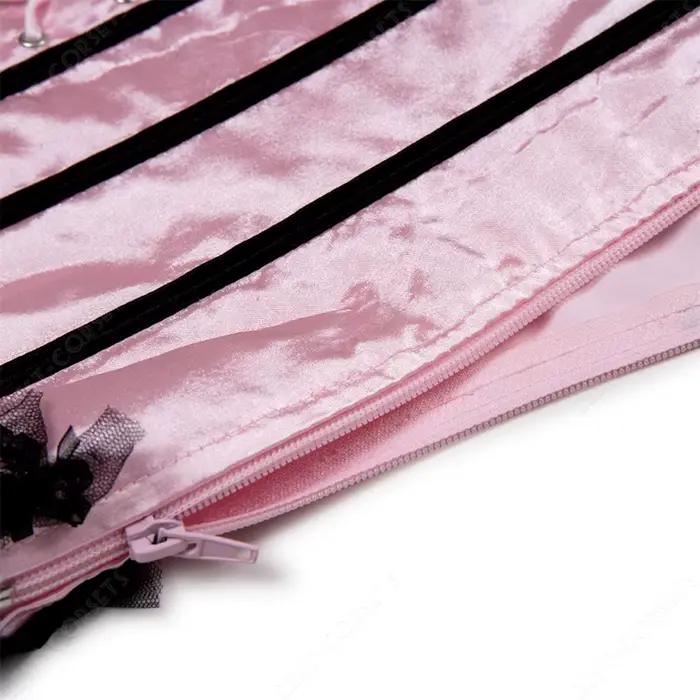 Femmes haut Corset avec bretelles Bustier rose dentelle