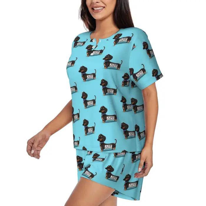 Ensemble pyjama teckel personnalisé pour femmes
