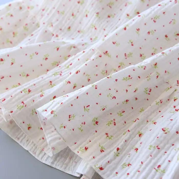 Nouvelle Robe de Nuit Longue à Imprimé Floral pour Femme
