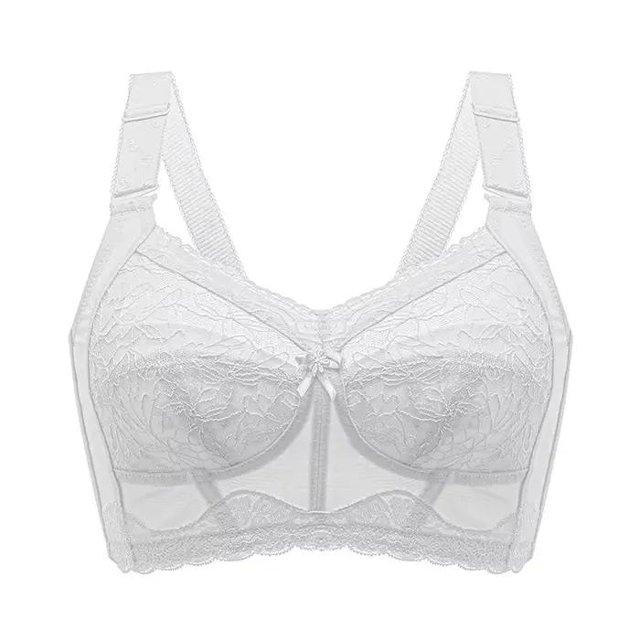 Soutien-gorge de levage et de soutien sans fil pour femmes grande taille anti-affaissement réglable amincissant confort polyester nylon toutes les occasions femmes