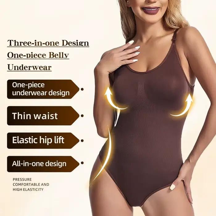 Body sculptant doux pour femme, effet string, avec contrôle du ventre et rehausseur de fesses, gaine amincissante