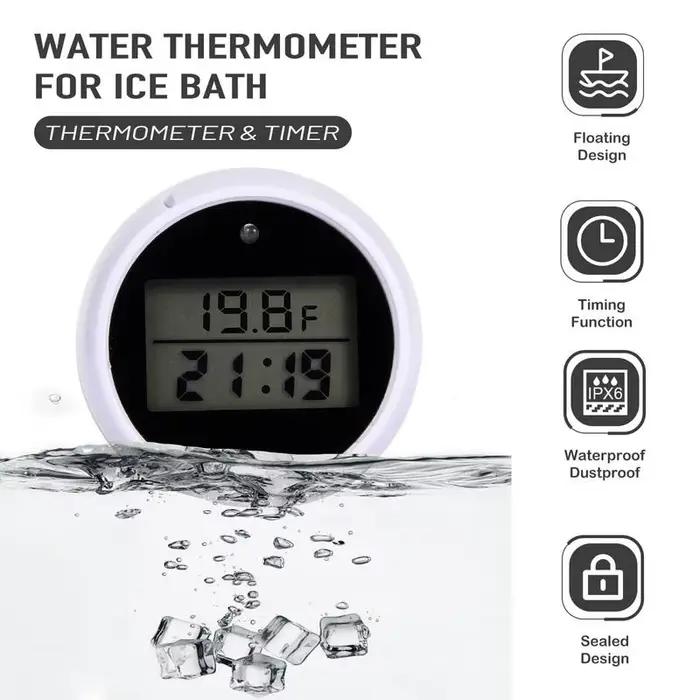 Thermomètres de bain de glace flottants étanches, thermomètres d'eau numériques, bain de glace, plongée froide, piscine