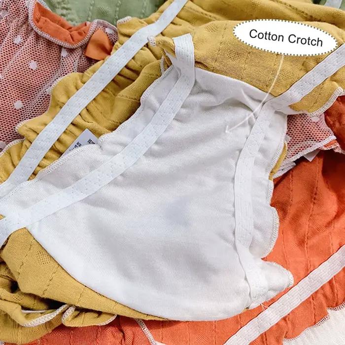 Culotte en coton à volants en dentelle pour femmes