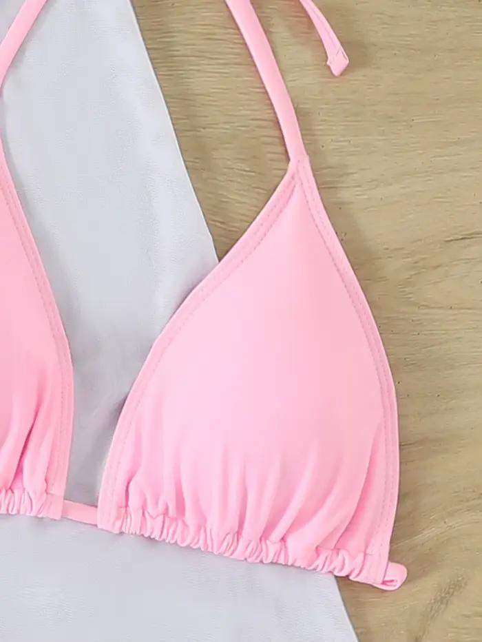 2026 Triangle licou Bikinis avec hauts et jupe de plage maillot de bain femmes 4 pièces maillots