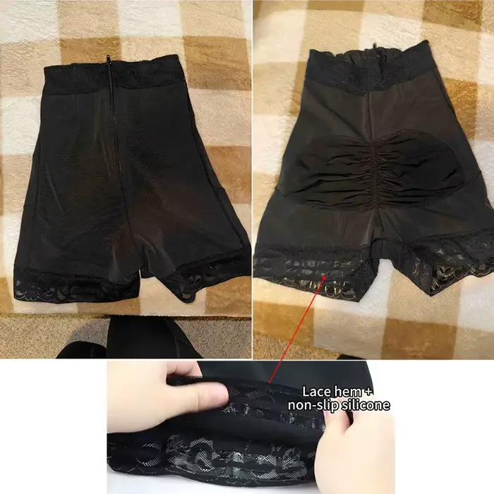 Shorty gainant taille haute à haute compression avec fermeture éclair