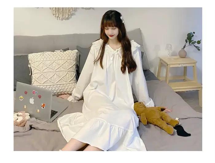 INS Nuissette – robe de Nuit ample à manches longues pour femmes