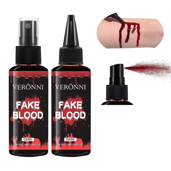 Faux Gel de sang réaliste, maquillage SFX Non toxique longue durée avec Texture de sang tachetée pour fête d'halloween, Vampire Zombie Monster