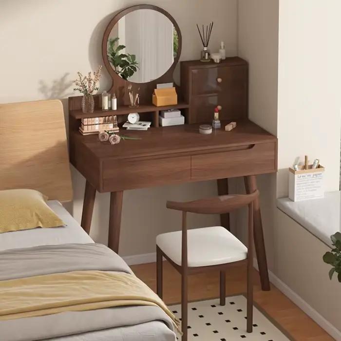 Commode de chambre à coucher pour fille, coiffeuse de célébrité d'Internet, petite chambre à coucher, chambre à coucher moderne, luxe léger, armoire de rangement intégrée