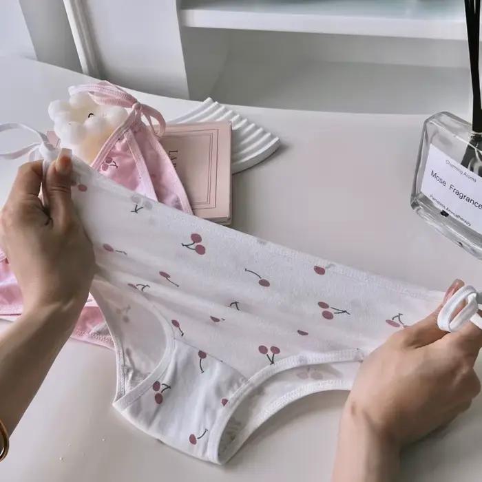 Lolita – culotte en coton à motif cerise pour femmes