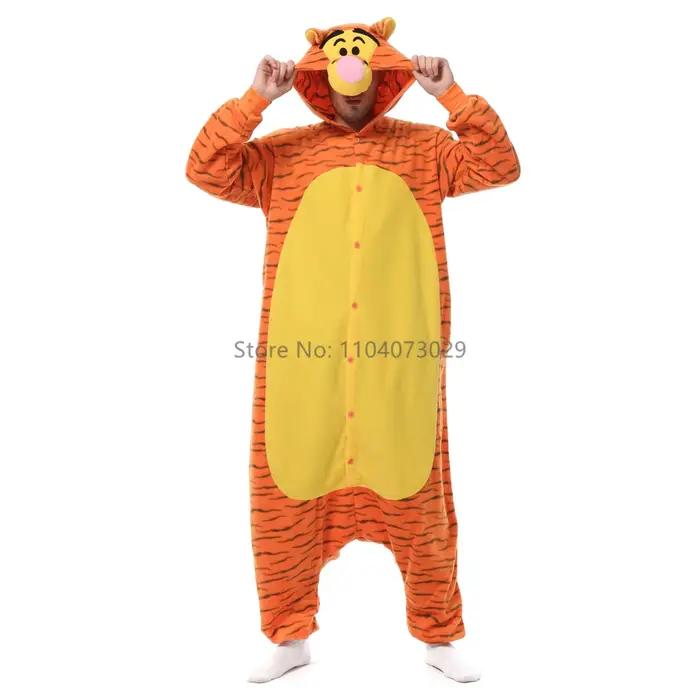 Onesieshow Animal Kigurumi Pyjamas Halloween Onesie Adulte Dessin Animé Tigre Kangourou Pyjama Cosplay Fête Femmes Hommes Homewear XXL
