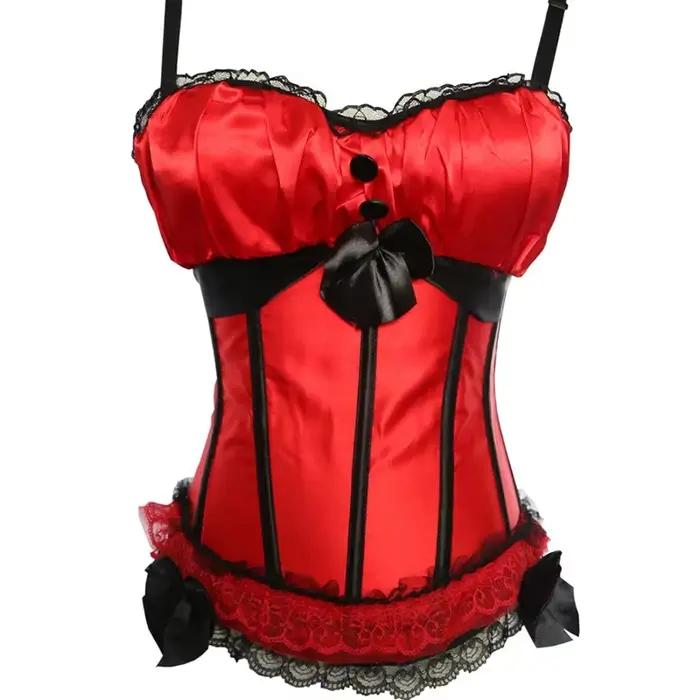 Robe Corset rouge gothique à lacets