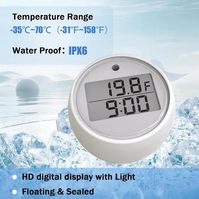 Thermomètres de bain de glace flottants étanches, thermomètres d'eau numériques, bain de glace, plongée froide, piscine