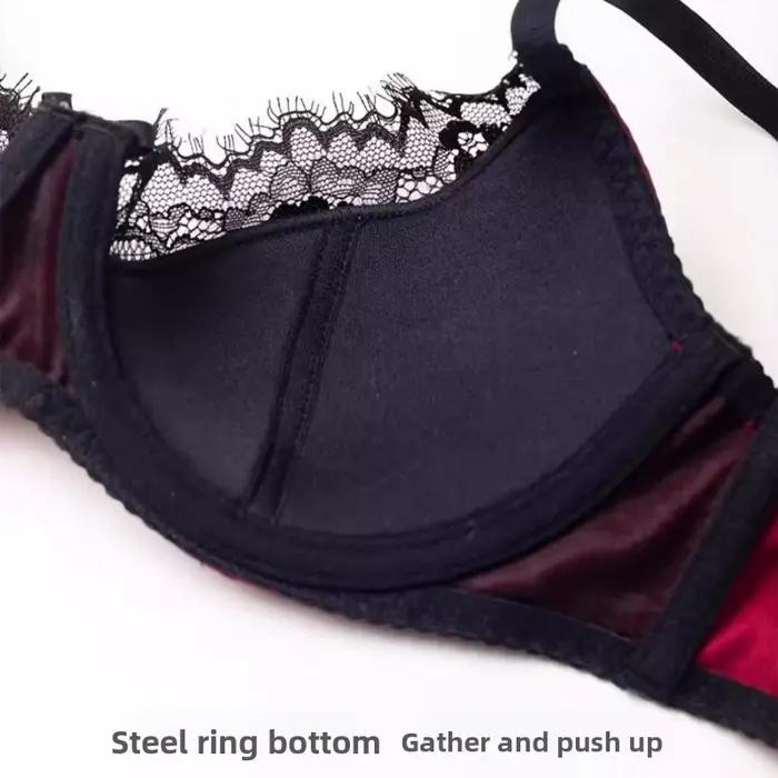 Ensemble de soutien-gorge de nuit de mariage rouge