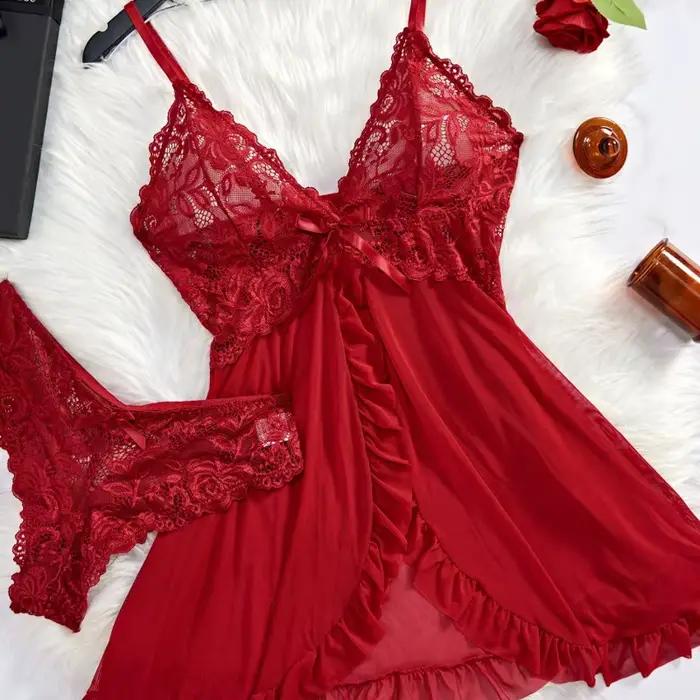 Ensemble de Lingerie en dentelle pour femmes